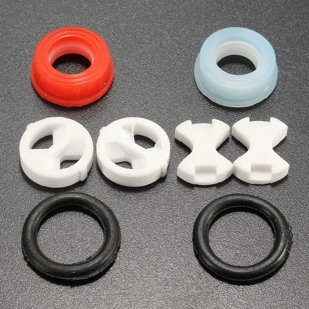 Silicone Tap Washer - 6-teiliges Set Keramik-Scheiben-Silikon-Dichtungseinsatz 1/2 Zoll für