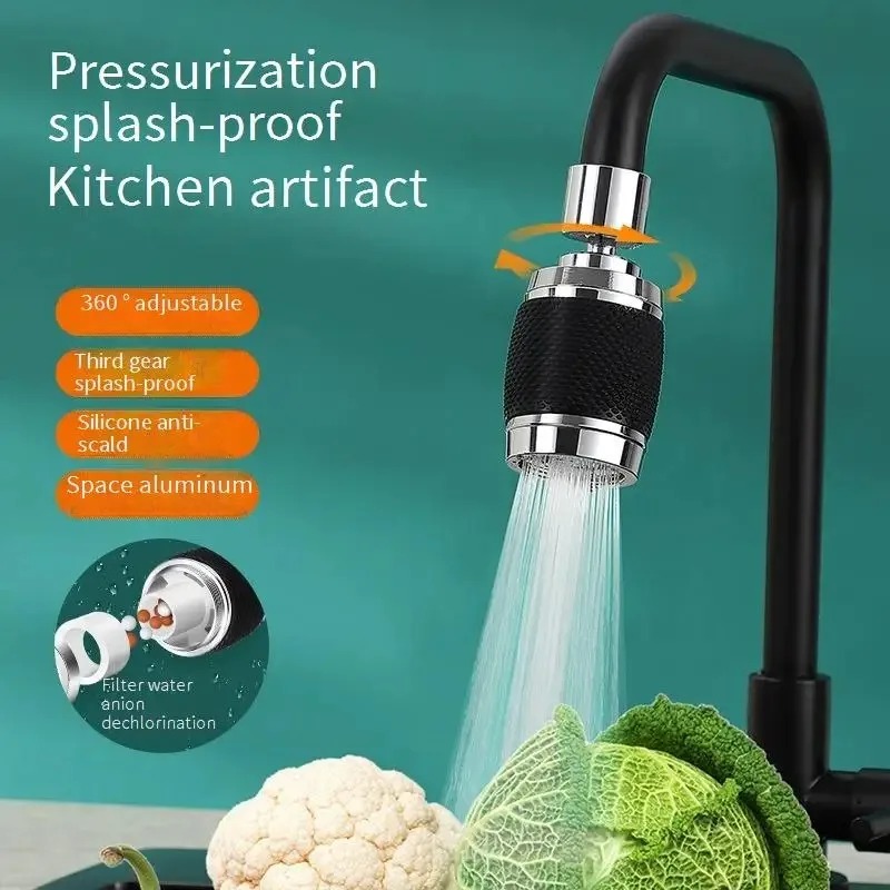 Silicone Tap Washer - Der Küchenarmatur-Universalverlängerer mit Spritzschutzfilter und Druckverstärkendem