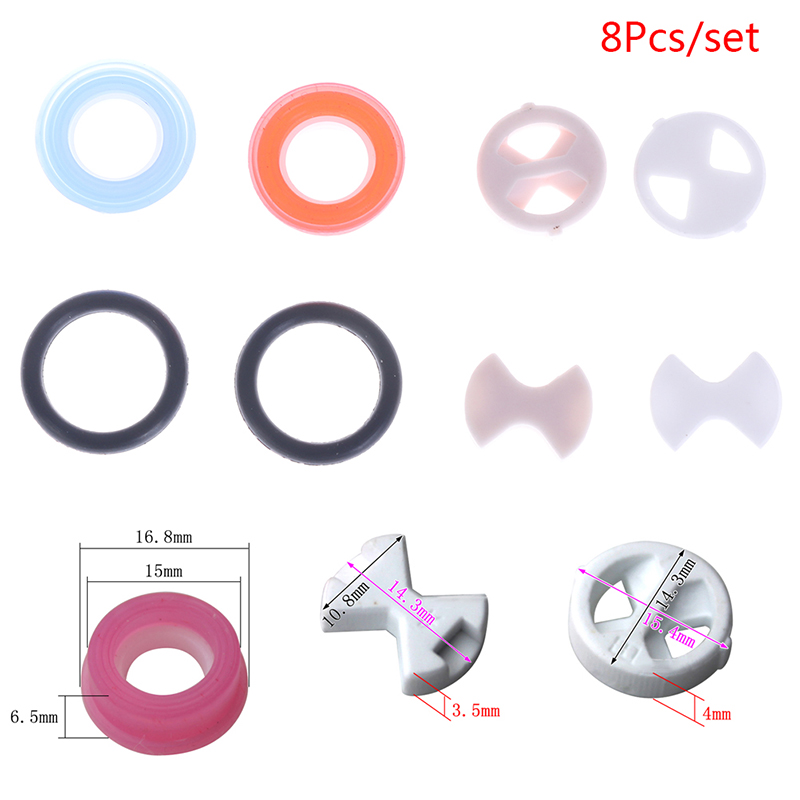 Silicone Tap Washer - 【8 Stück/Set Keramikscheiben-Silikon-Unterlegscheiben-Einsatz, Ersatzteil 1/2 Zoll