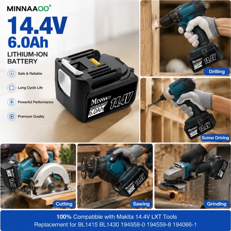 Für Makita 14,4V 6,0Ah 5,0Ah L – Makita Drill Hp1640 Bewertung und Preis